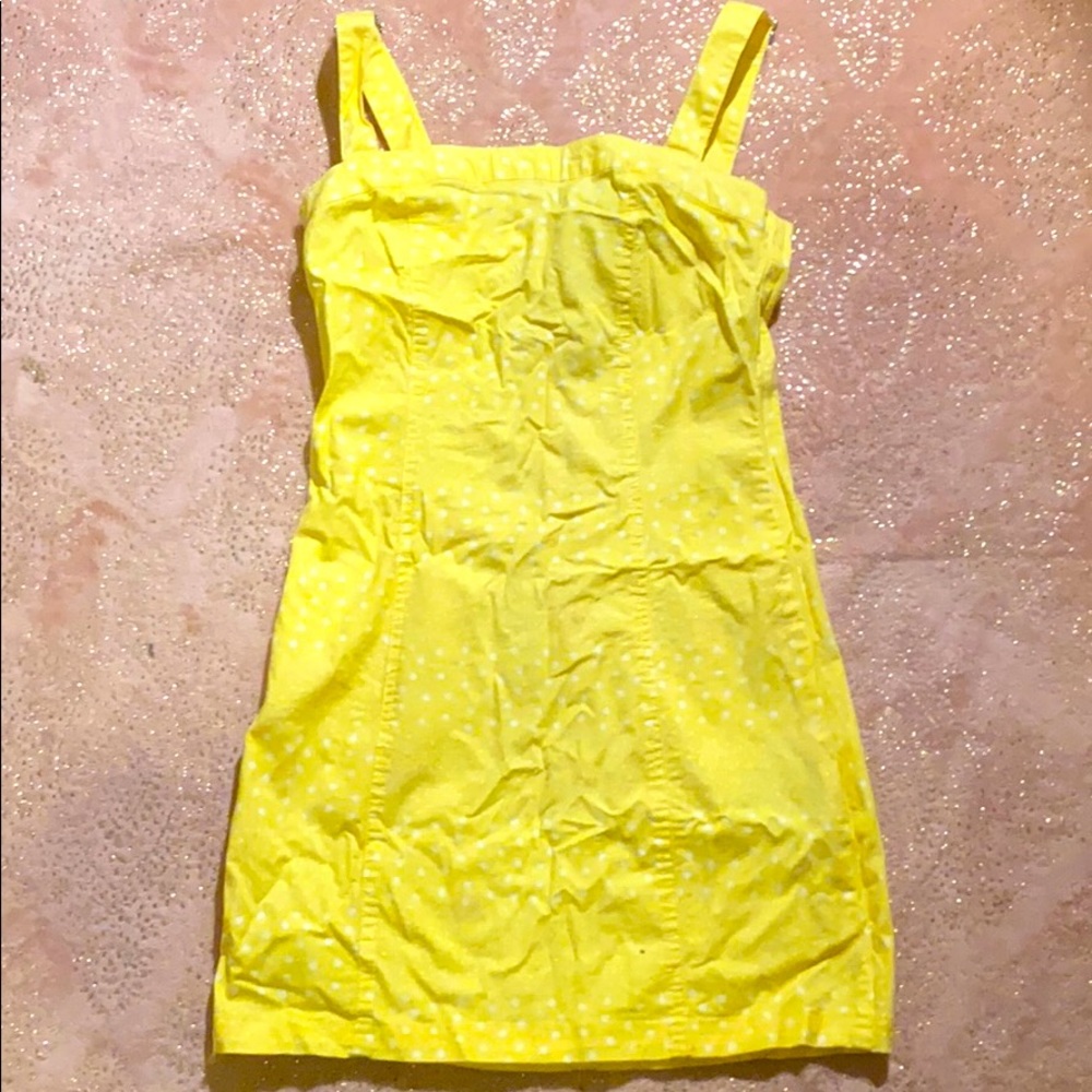 Yellow jean dress